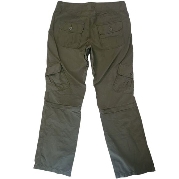 Kathmandu Cargo Olive Green Hiking Fishing Pants With Zip off Bottom Wmn's Sz 12 - Picture 7 of 9